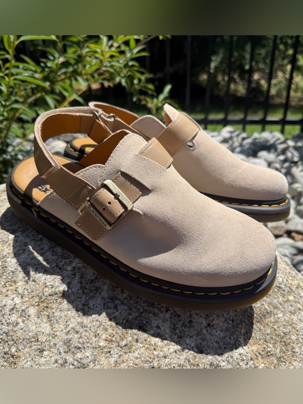 Dr. Martens Jorge II Slingback Mules Suede Taupe Sandals Clogs Men’s US 10 EU 43